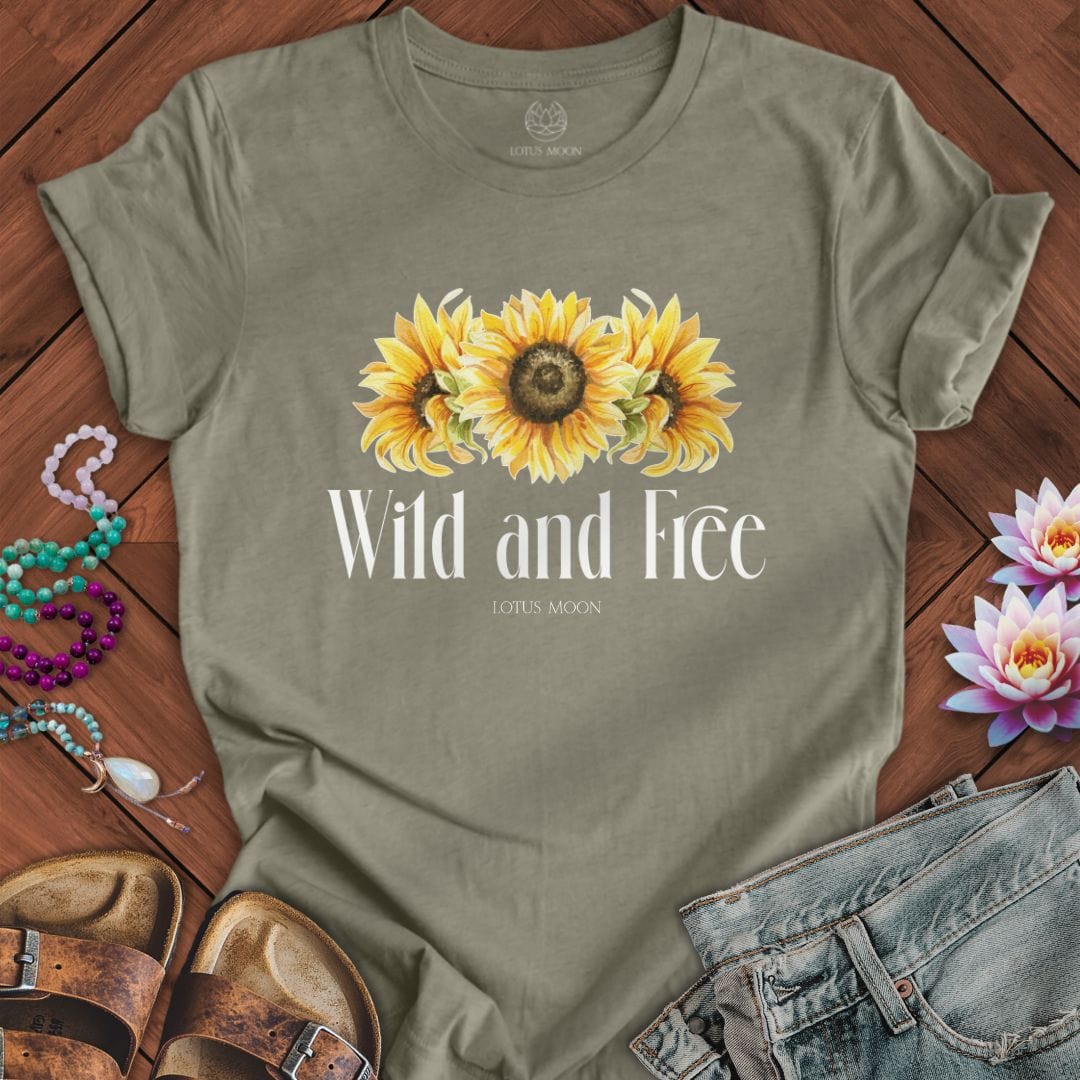 Wild and Free Tee Heather Stone
