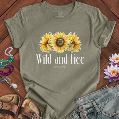 Wild and Free Tee Heather Stone