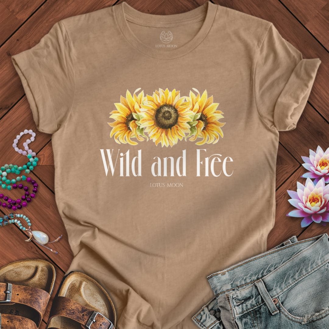 Wild and Free Tee Heather Tan