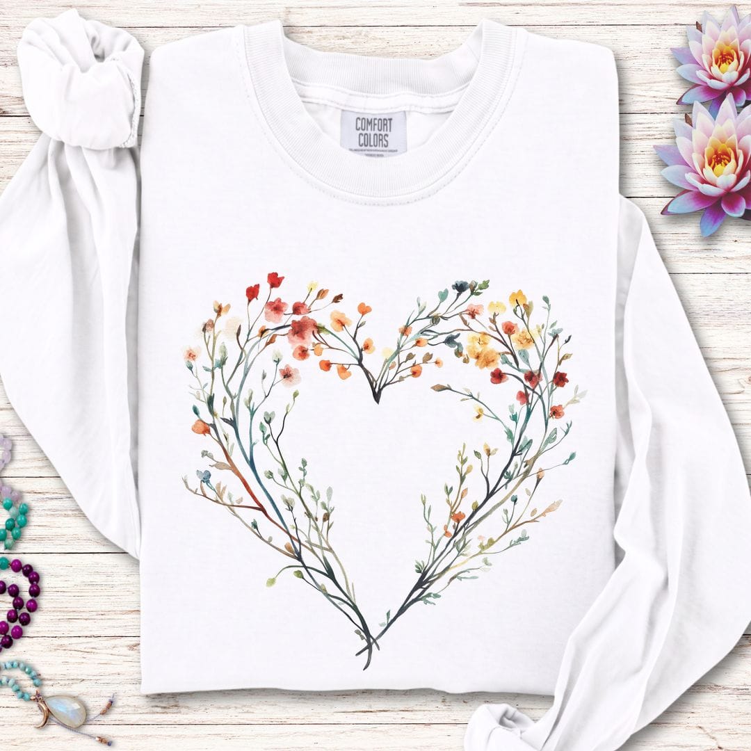 Printify Long-sleeve Wild Heart Long Sleeve Tee White / S
