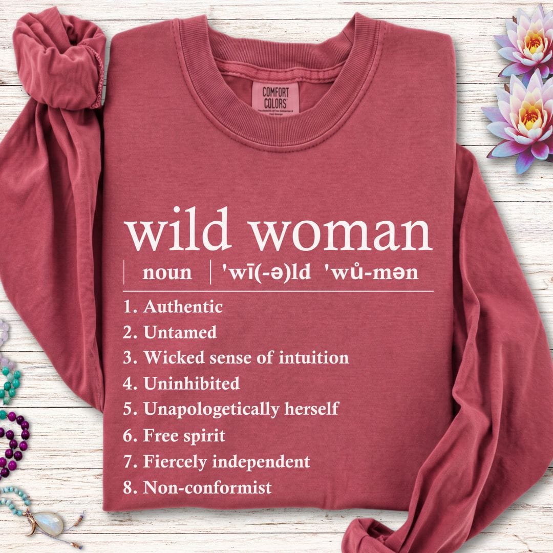 Wild Woman Definition Long Sleeve Tee Crimson