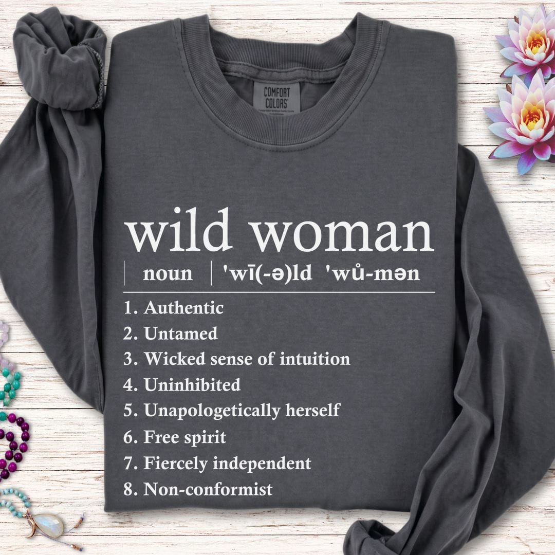 Wild Woman Definition Long Sleeve Tee Pepper