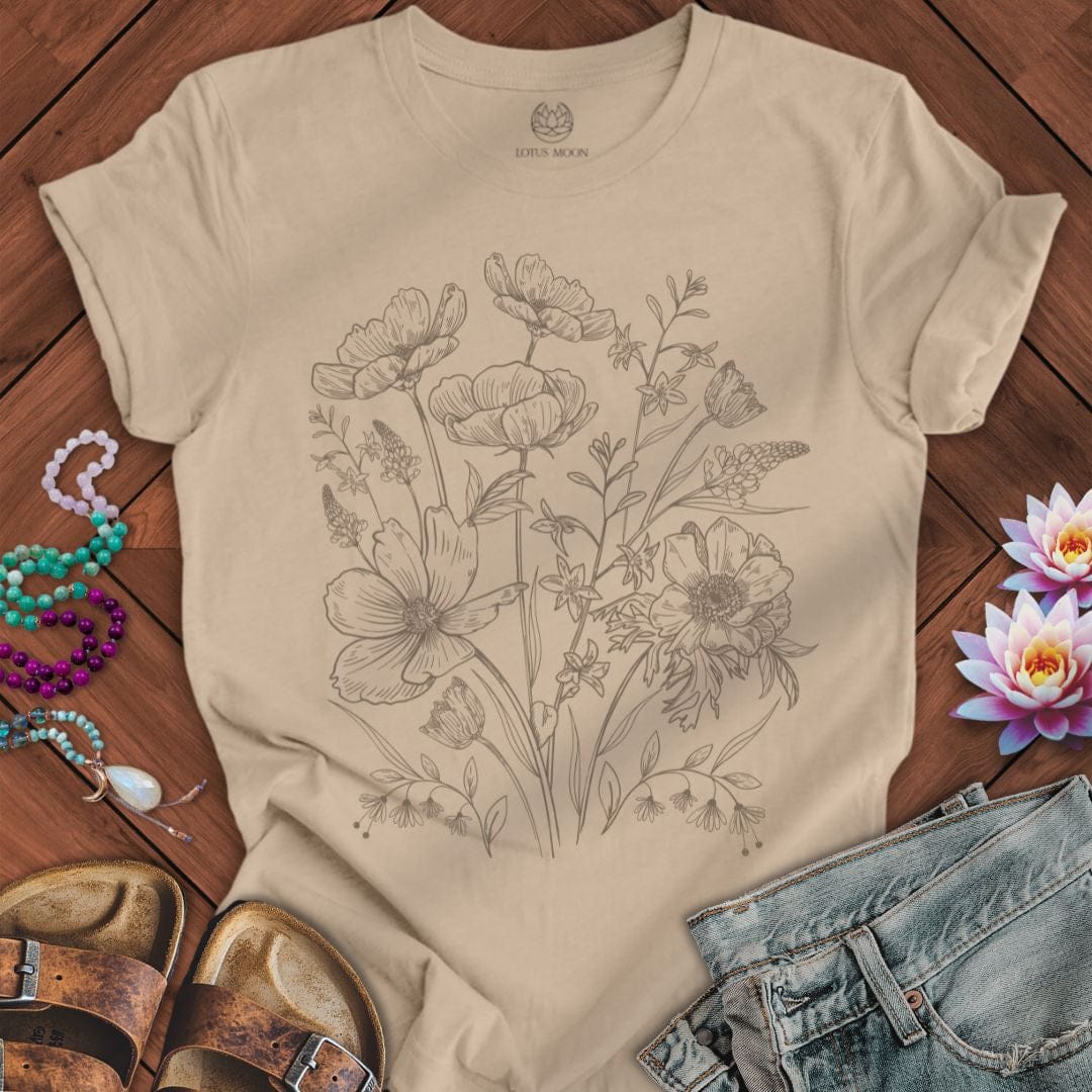 Wildflower Graphic Tee Tan