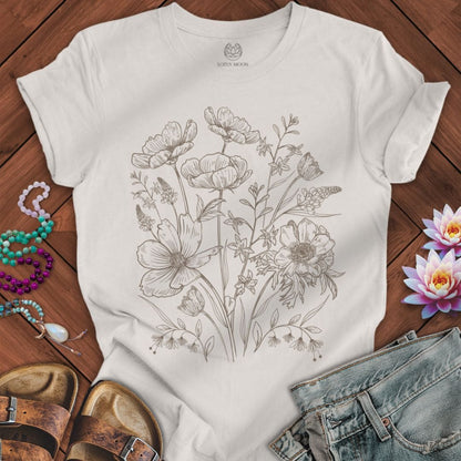 Wildflower Graphic Tee Vintage White