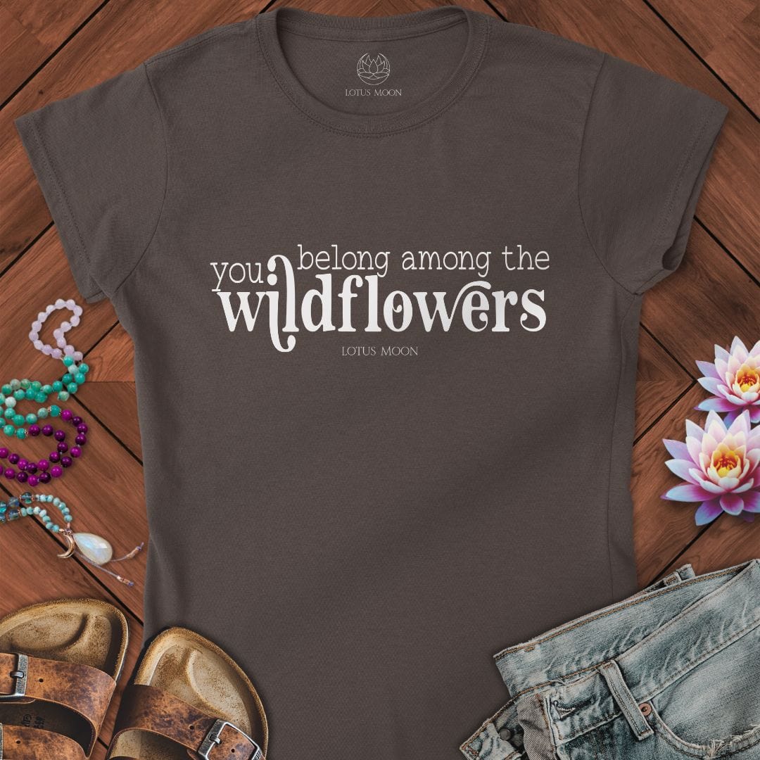 Wildflowers Fitted Tee Dark Chocolate