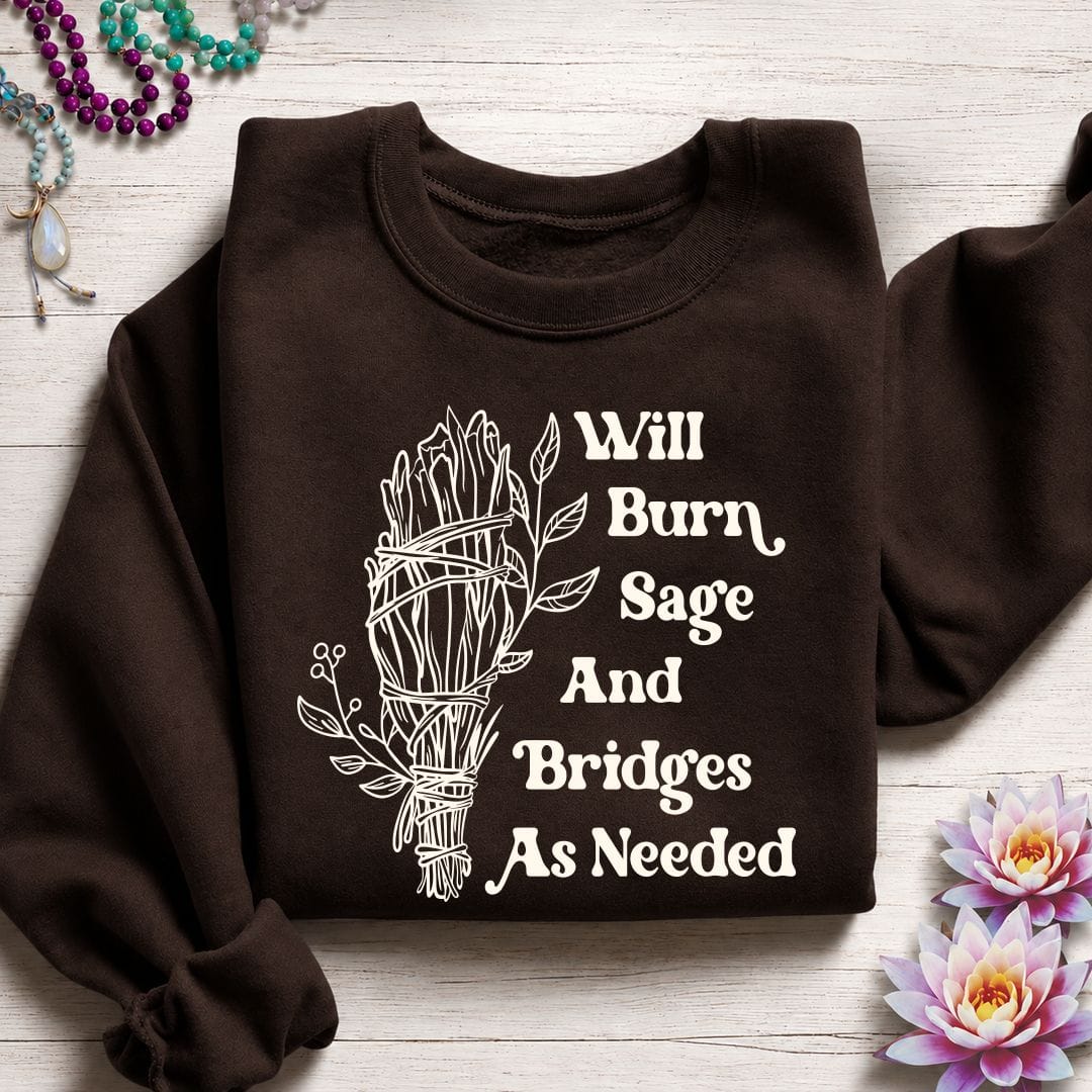 Will Burn Sage Sweatshirt Dark Chocolate