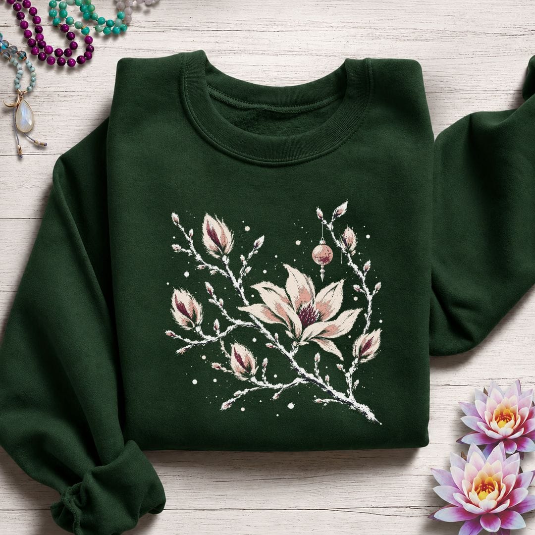 Winterland Magnolia Sweatshirt Forest Green