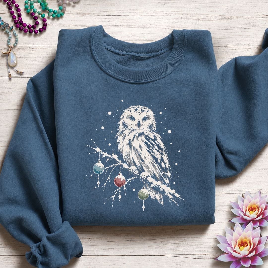 Winterland Owl Sweatshirt Indigo Blue