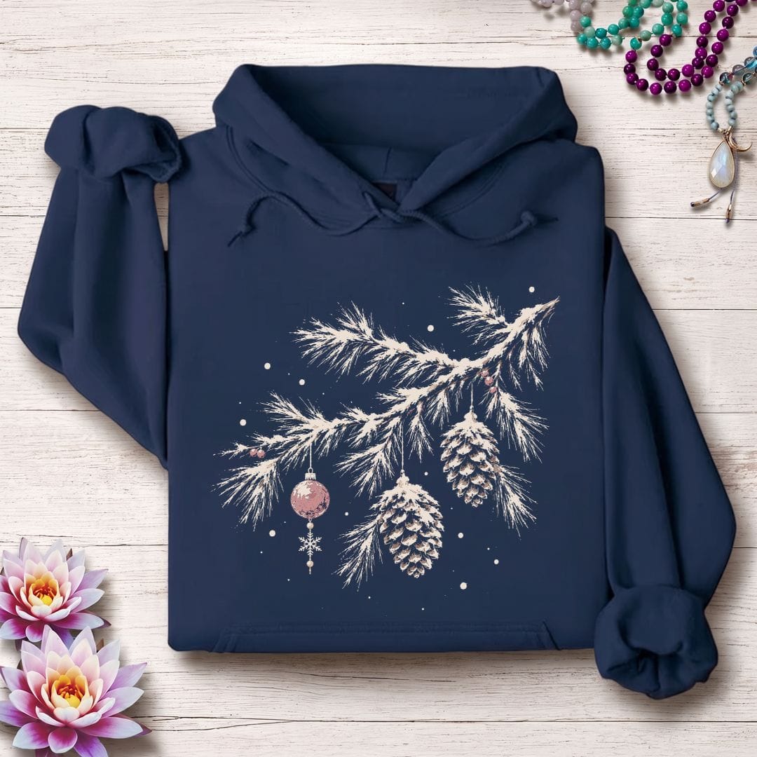 Winterland Pine Hoodie Navy