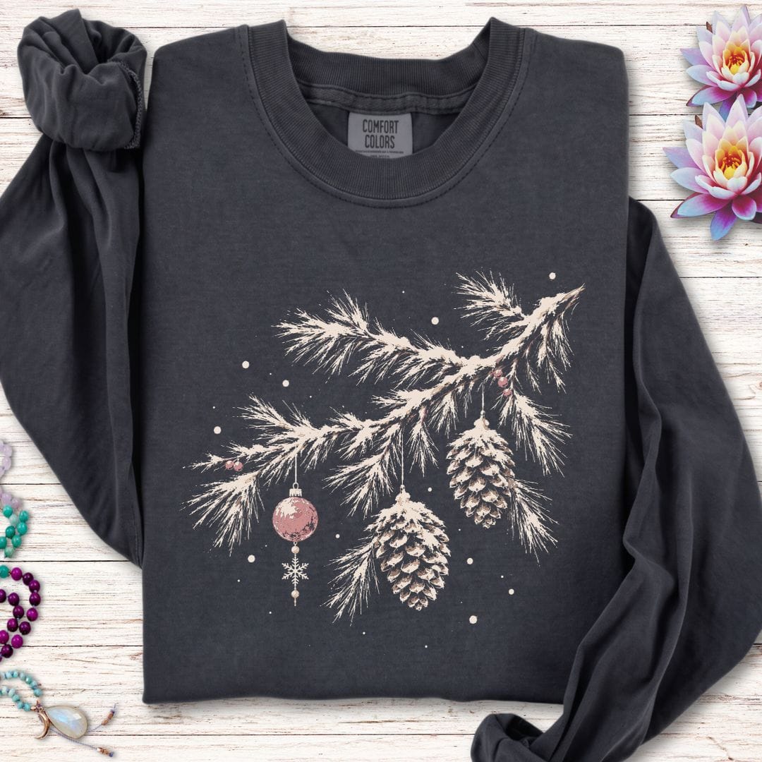 Winterland Pine Long Sleeve Tee Graphite