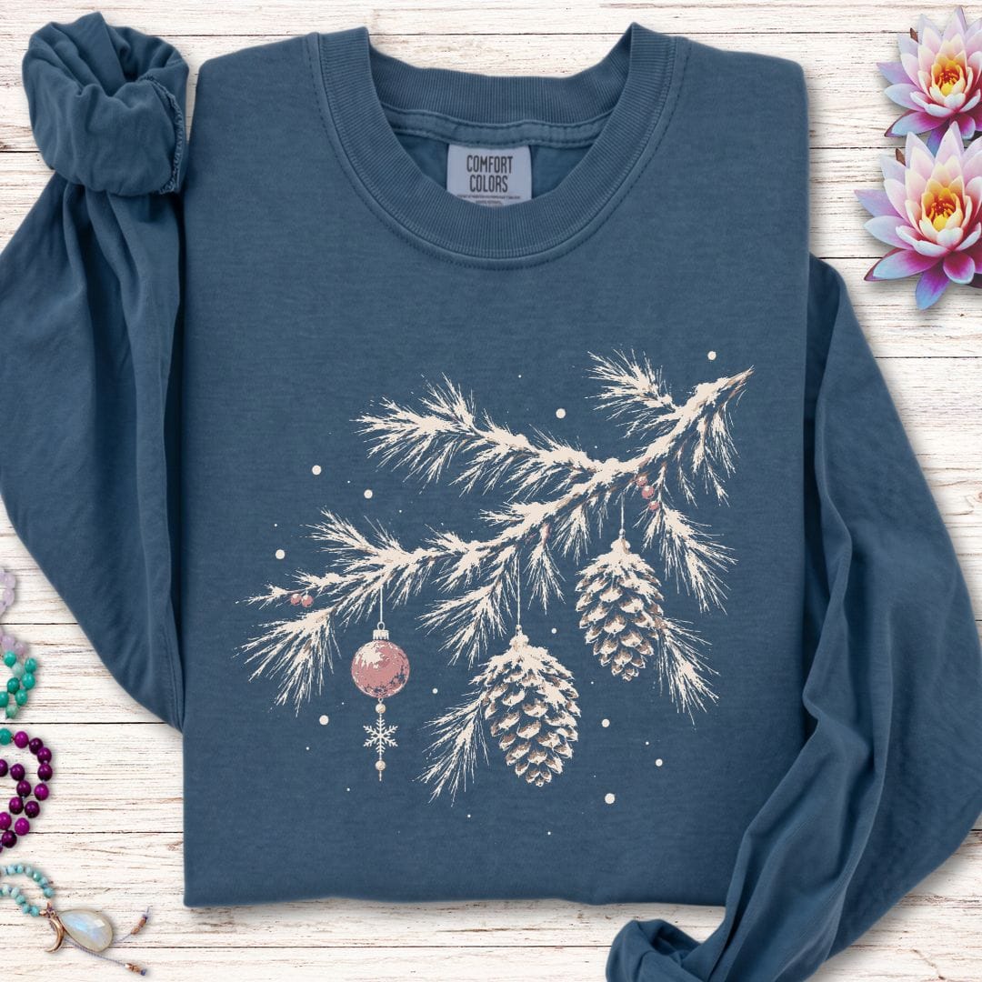 Winterland Pine Long Sleeve Tee Midnight