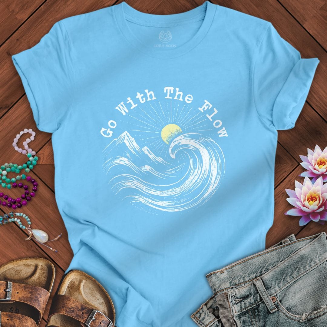 Printify T-Shirt With The Flow Tee Ocean Blue / S