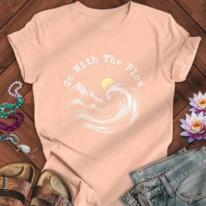 Printify T-Shirt With The Flow Tee Peach / S