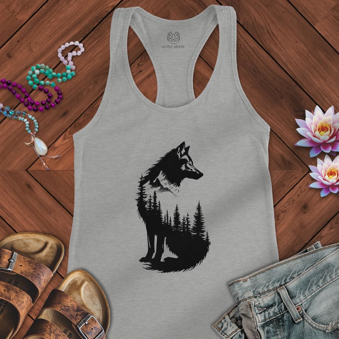 Wolf Forest Tank Heather Grey