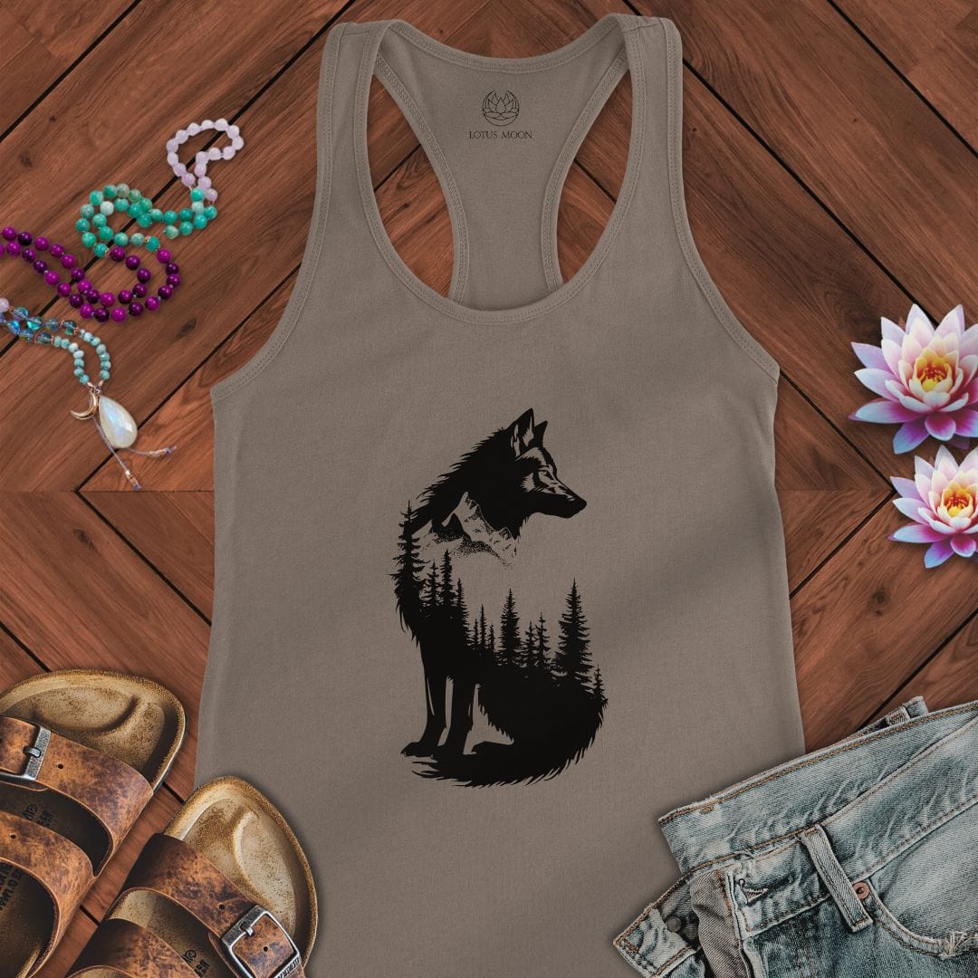 Wolf Forest Tank Solid Warm Gray
