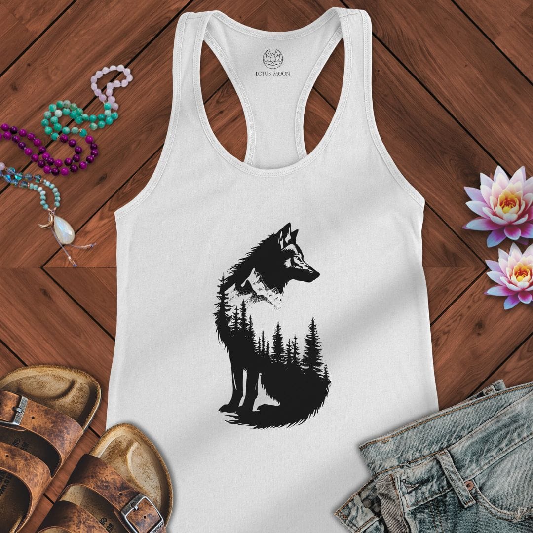 Wolf Forest Tank Solid White