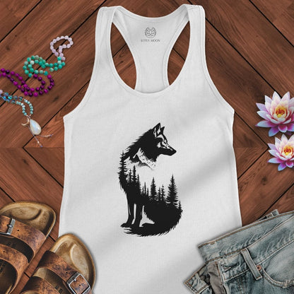 Wolf Forest Tank Solid White