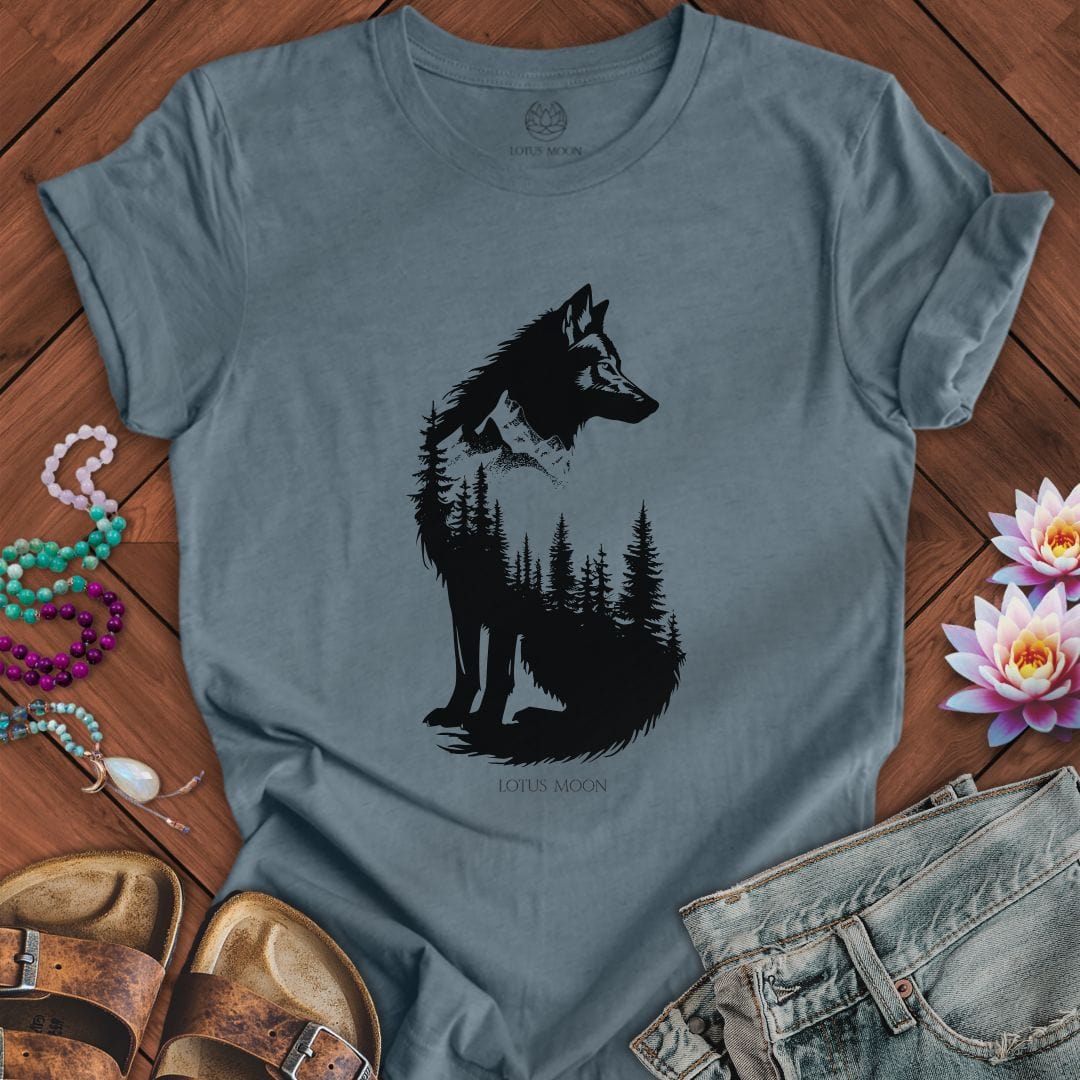 Wolf Forest Tee Heather Slate