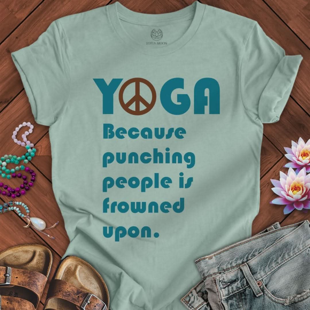 Yoga Instead Tee Dusty Blue