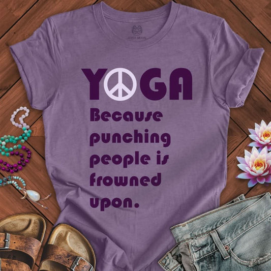 Yoga Instead Tee Heather Purple