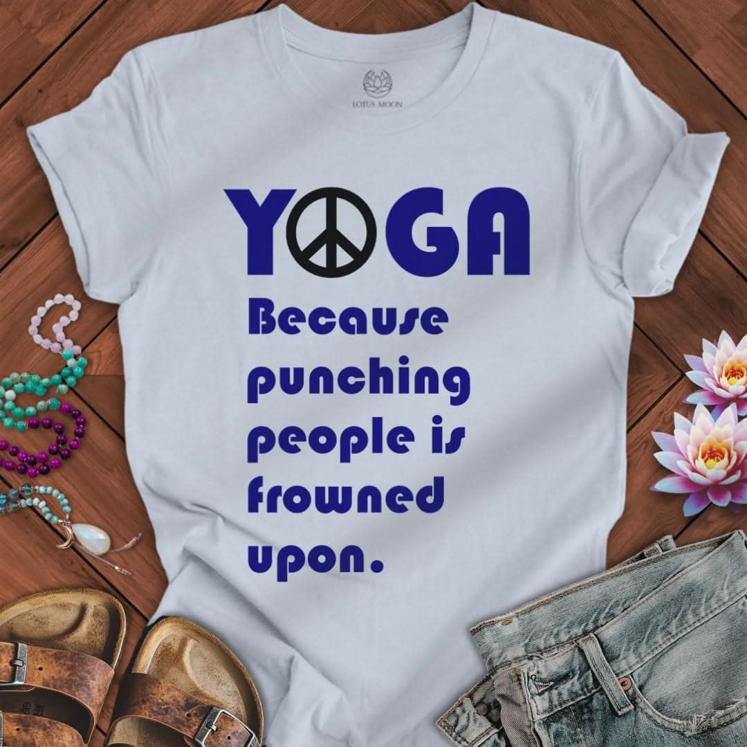 Yoga Instead Tee Light Blue