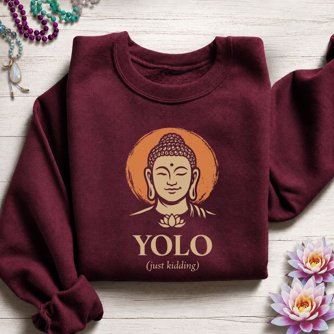 YOLO Sweatshirt Maroon