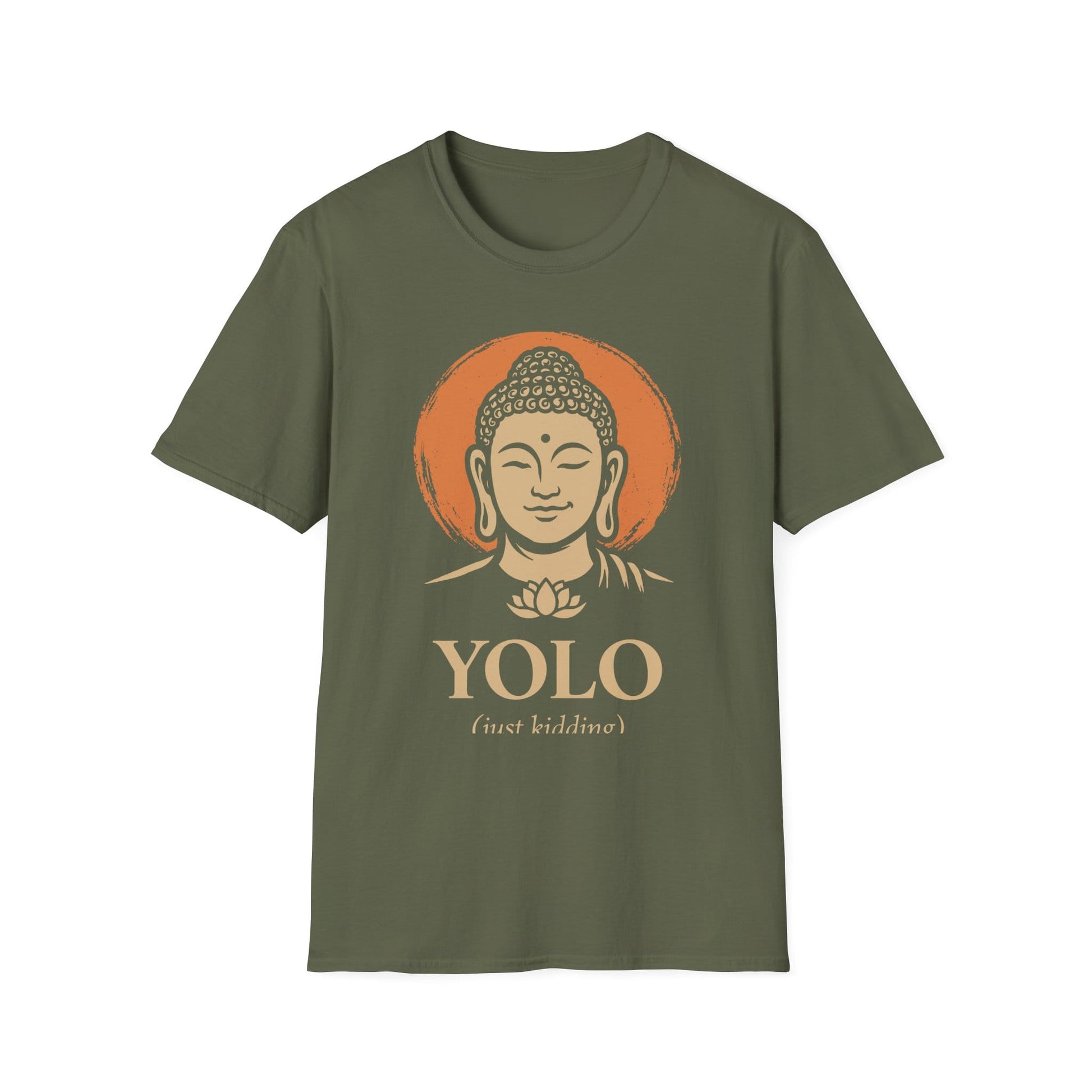 Printify T-Shirt YOLO T-Shirt Military Green / S