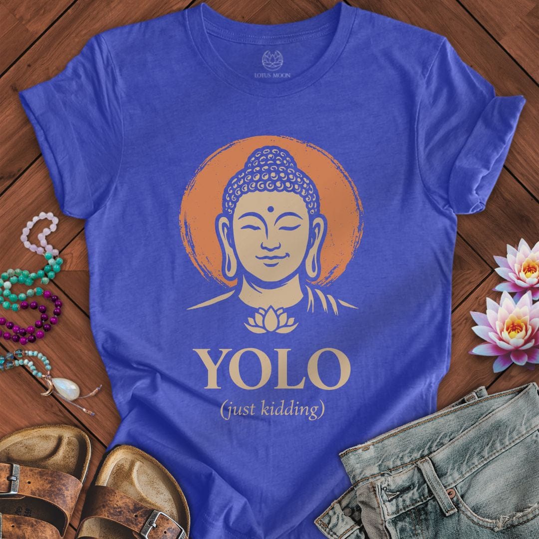 YOLO Tee Heather True Royal