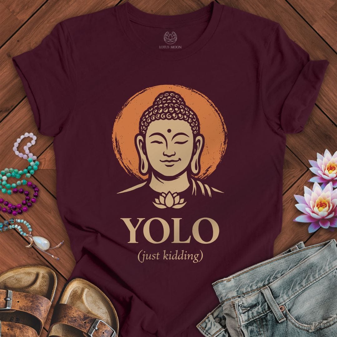 YOLO Tee Maroon