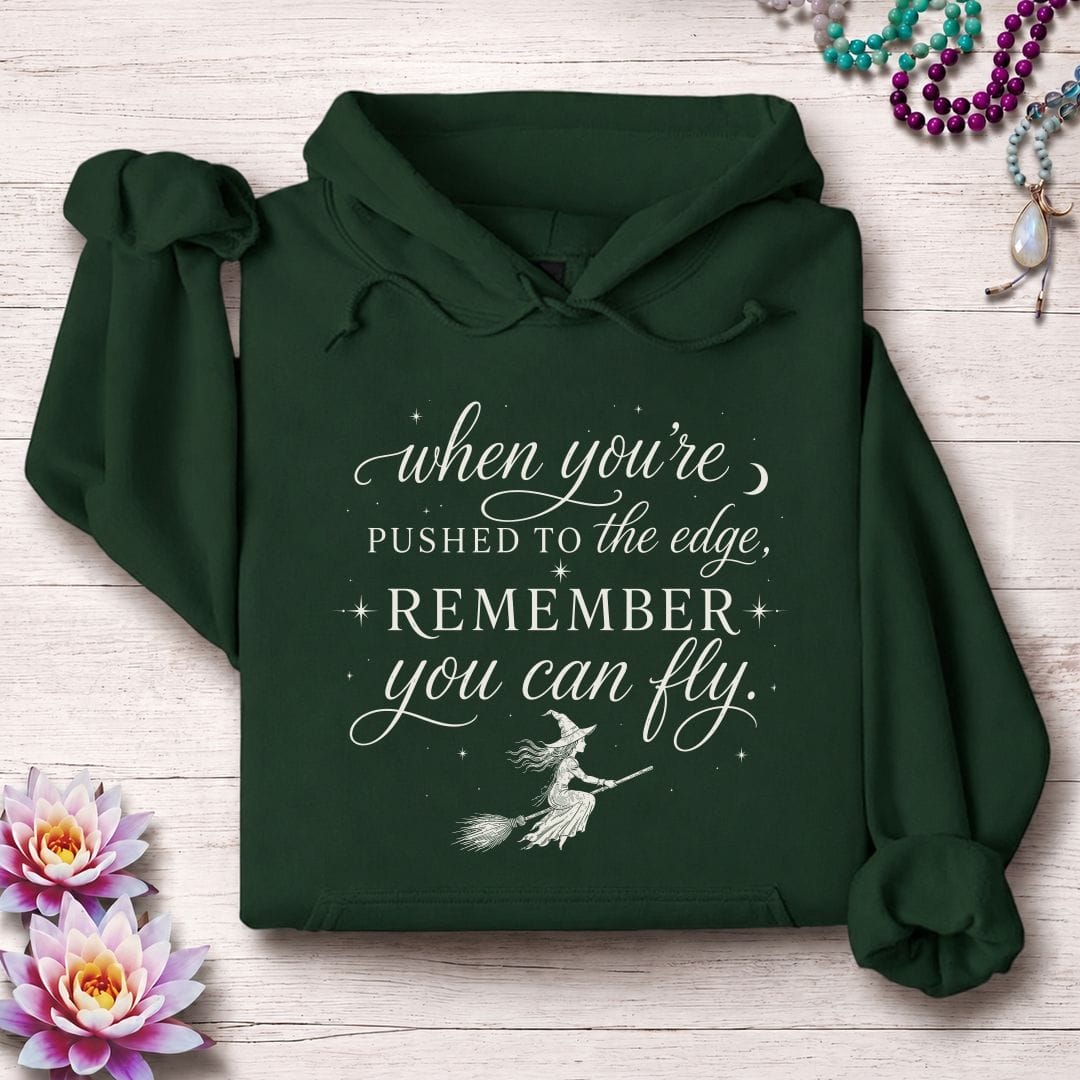 Printify Hoodie You Can Fly Hoodie Forest Green / S