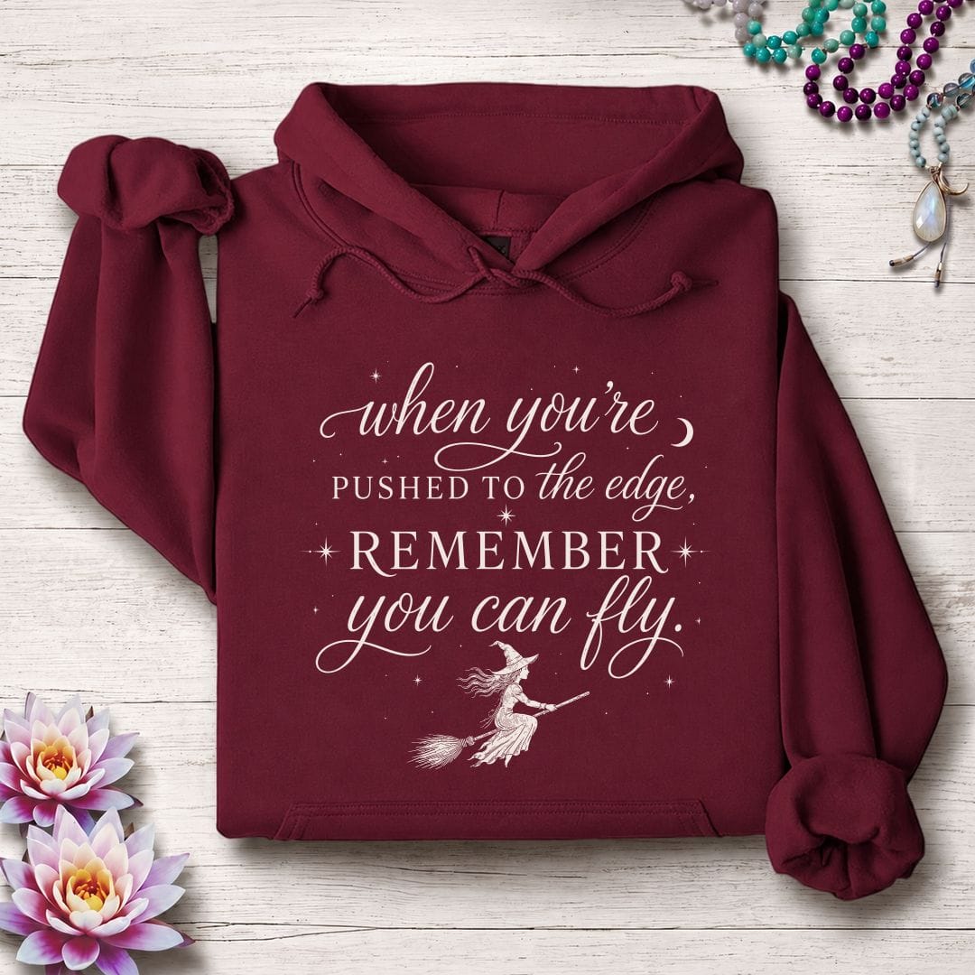 Printify Hoodie You Can Fly Hoodie Maroon / S