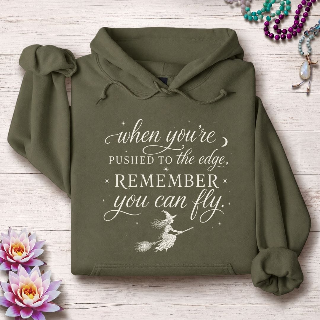 Printify Hoodie You Can Fly Hoodie Military Green / S