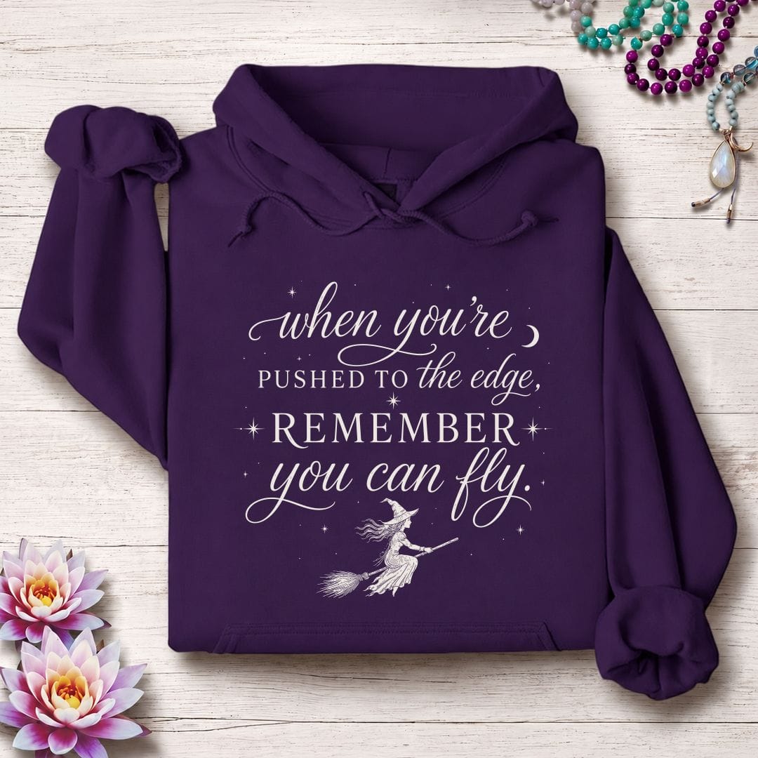 Printify Hoodie You Can Fly Hoodie Purple / S