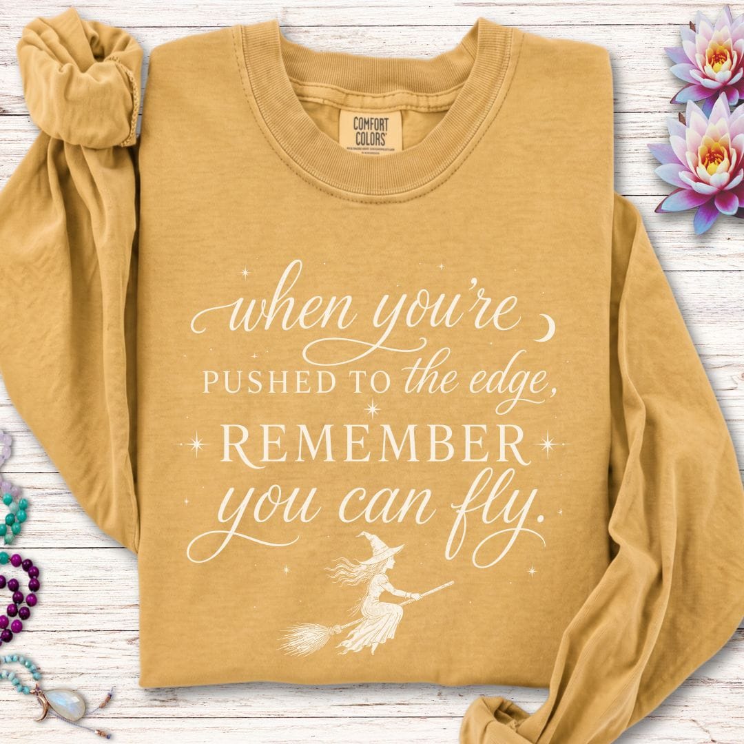 You Can Fly Long Sleeve Tee Mustard