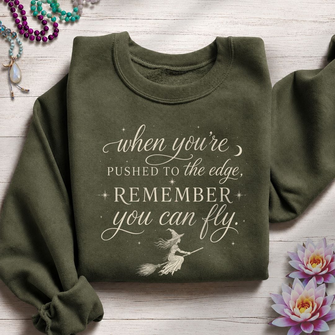 You Can Fly Sweatshirt Military Green