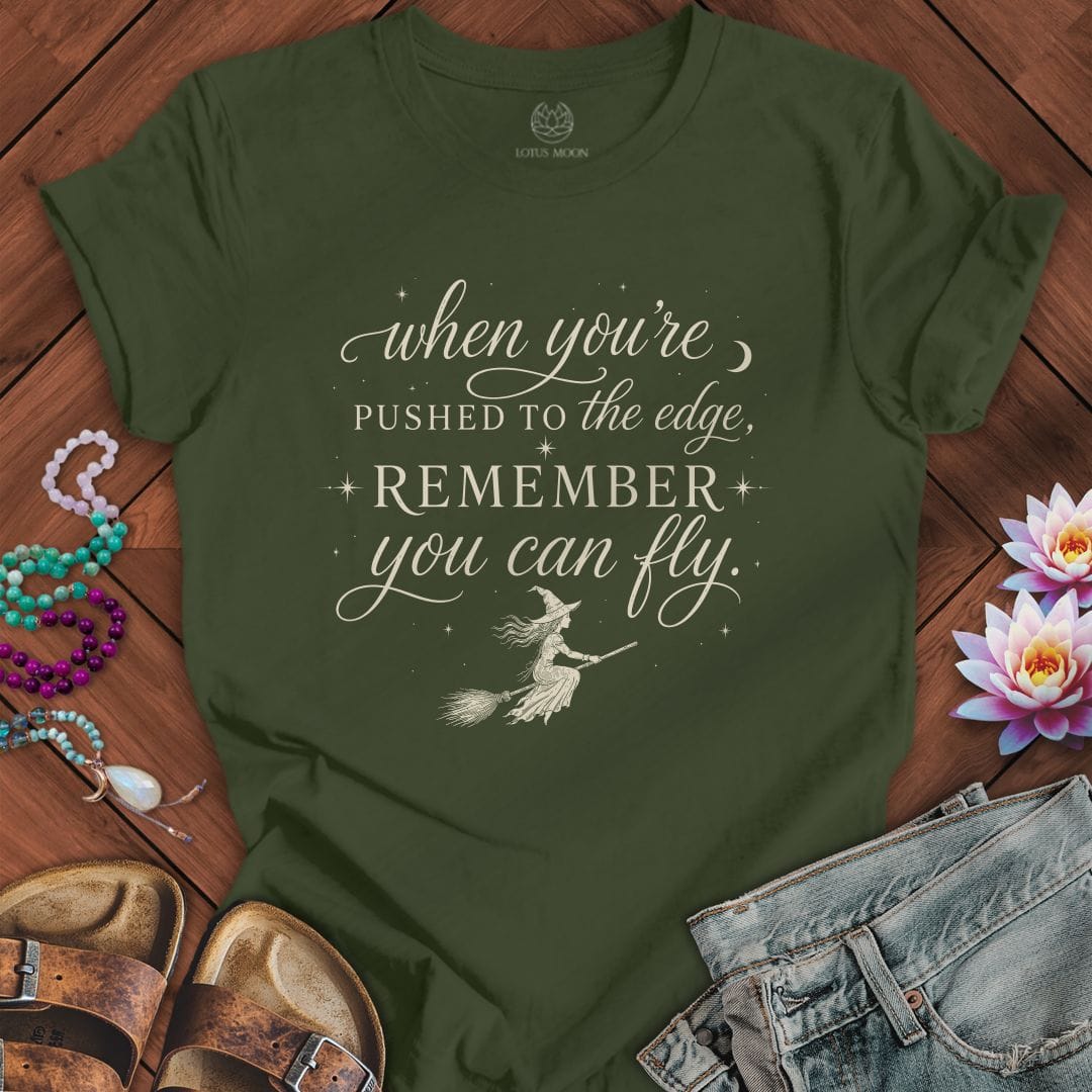 Printify T-Shirt You Can Fly Tee Military Green / S