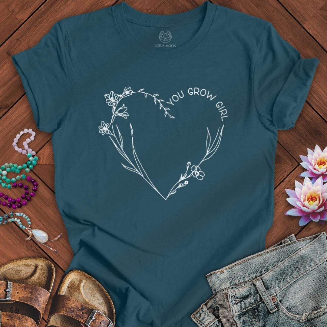 You Grow Girl Tee Deep Teal