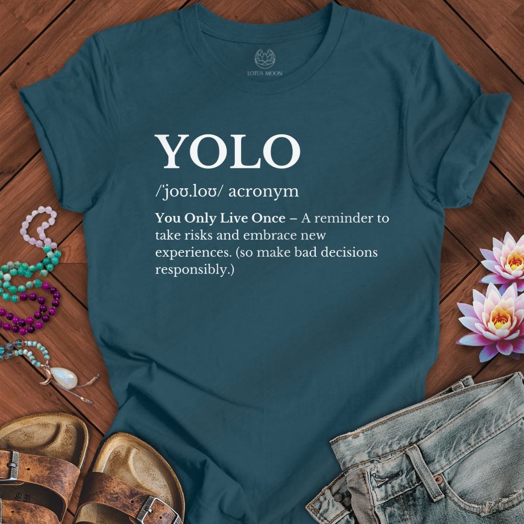 Printify T-Shirt You Only Live Once Tee Deep Teal / S