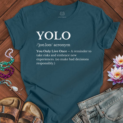 Printify T-Shirt You Only Live Once Tee Deep Teal / S