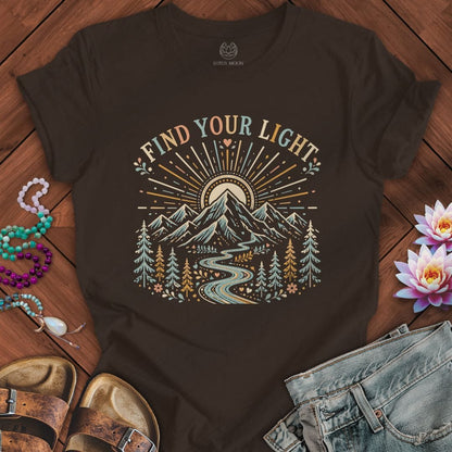 Printify T-Shirt Your Light Tee Brown / S