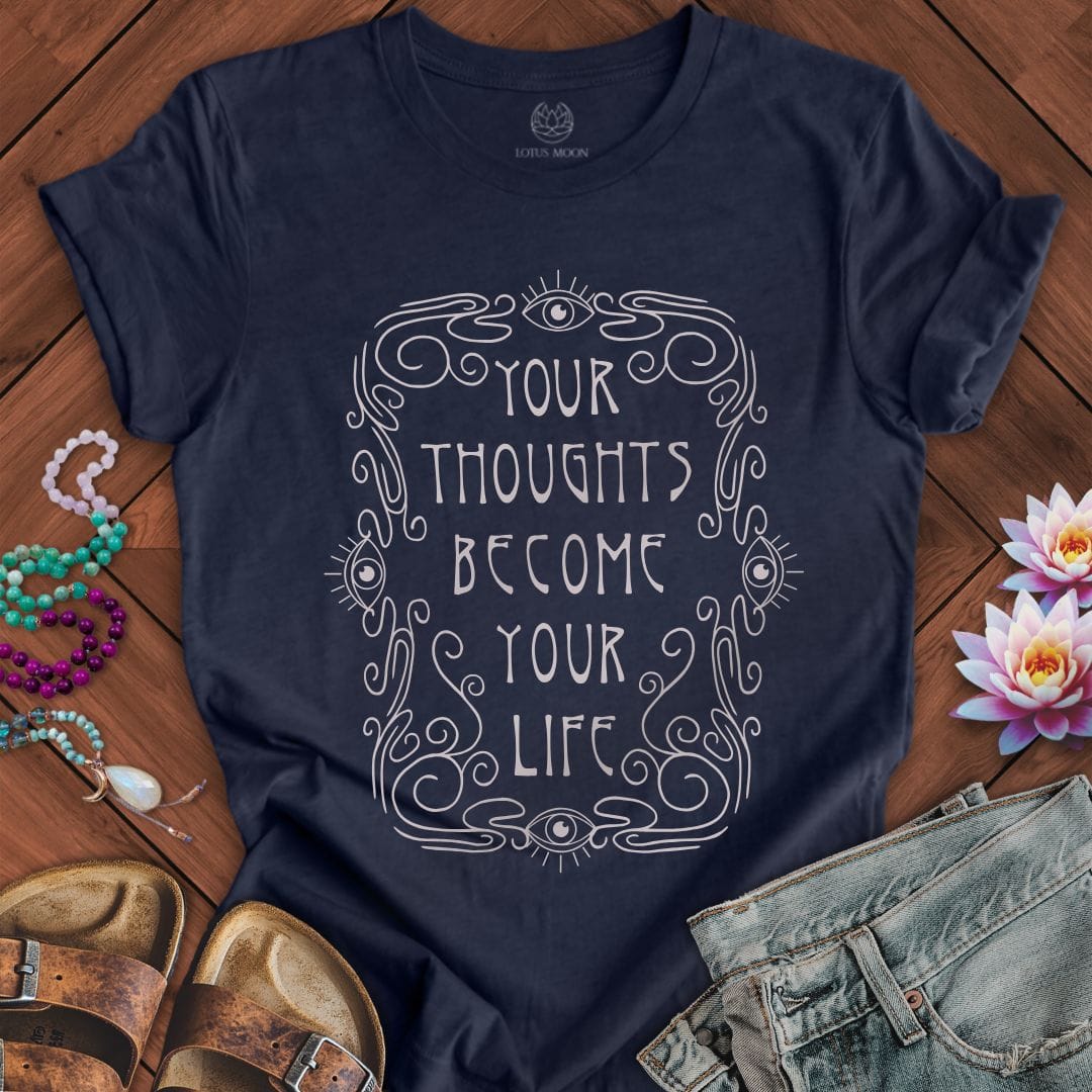 Your Thoughts Tee Heather Midnight Navy