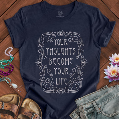 Your Thoughts Tee Heather Midnight Navy