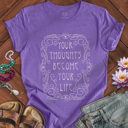 Your Thoughts Tee Heather Team Purple
