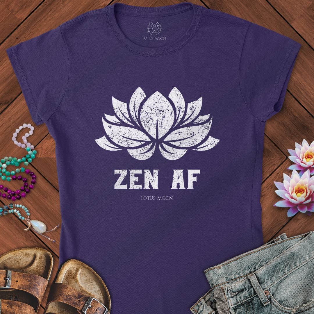 Zen AF Lotus Fitted Tee Purple