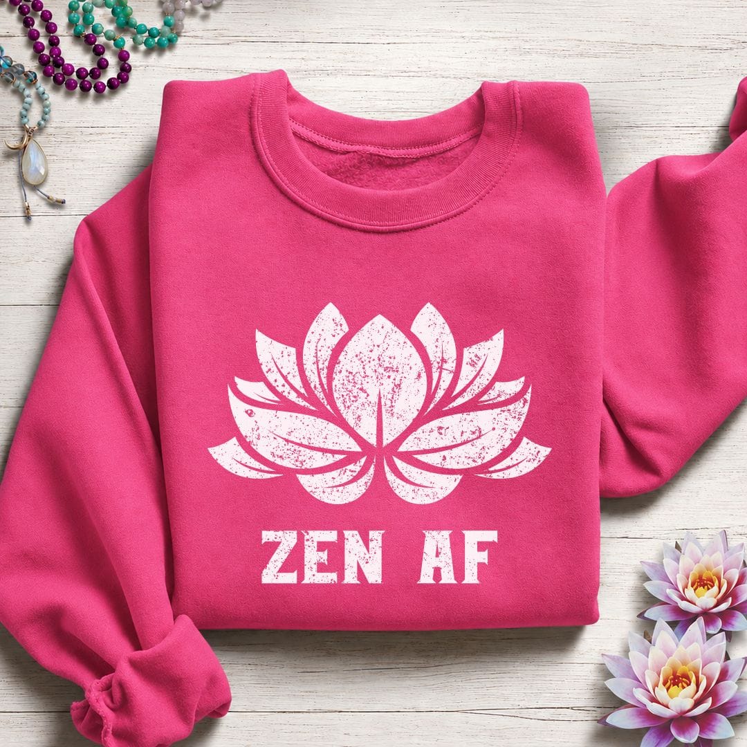 Zen AF Lotus Sweatshirt Heliconia