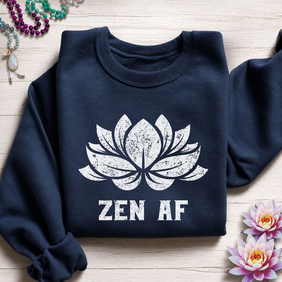 Zen AF Lotus Sweatshirt Navy