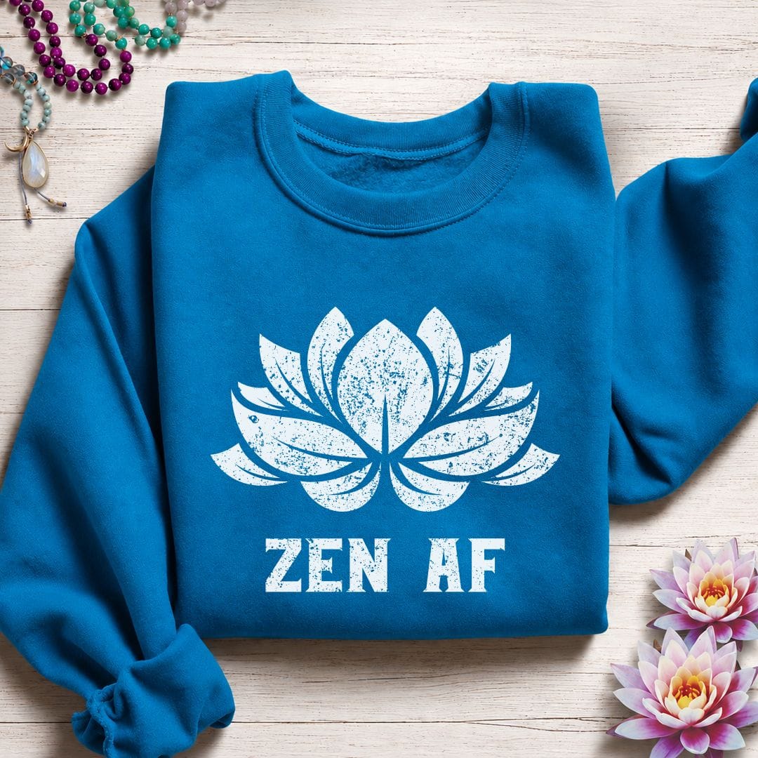Zen AF Lotus Sweatshirt Sapphire