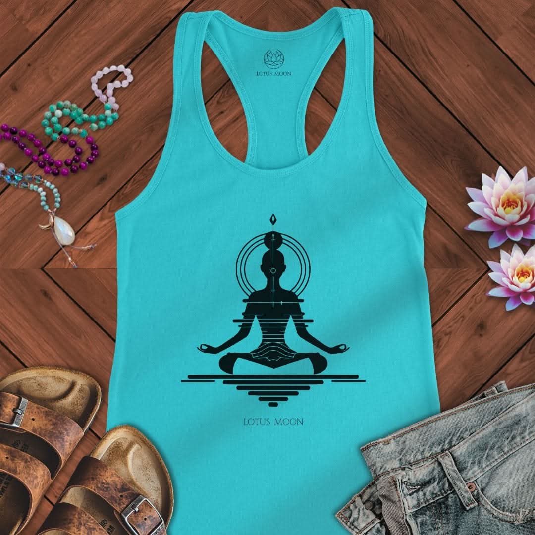 Zen Balance Tank Solid Tahiti Blue